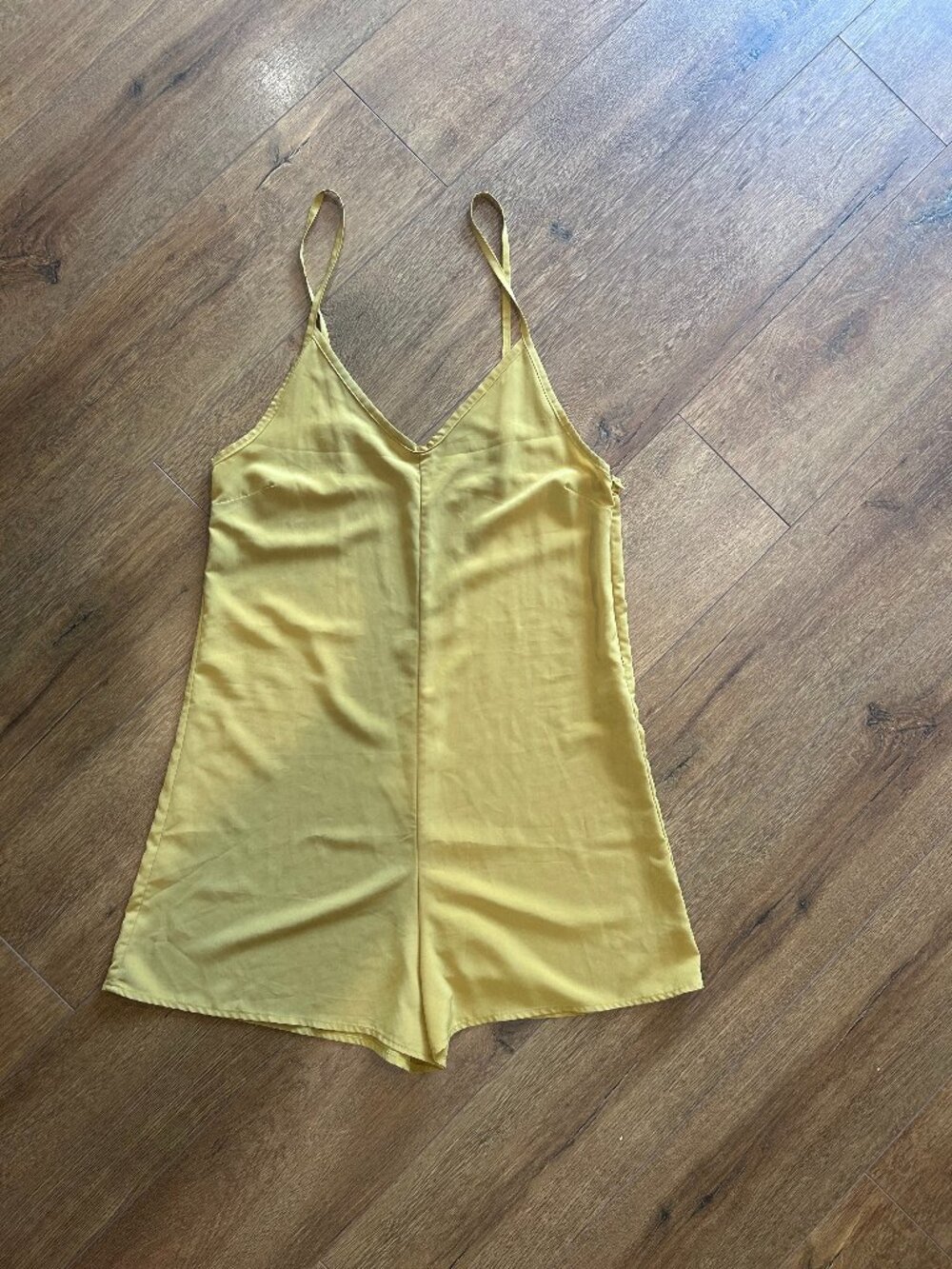 Amber Sakai yellow silky romper - small